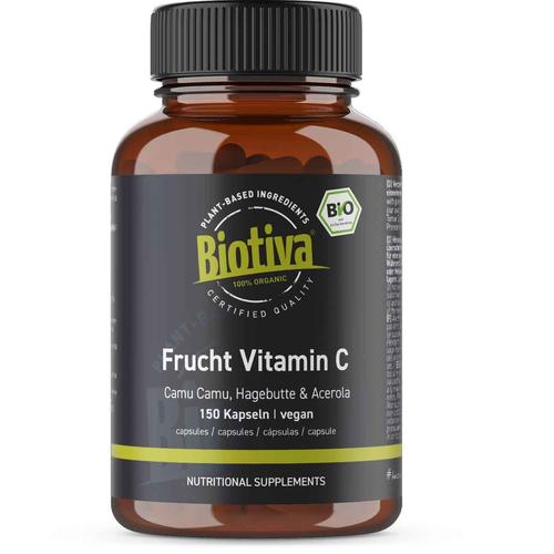 Biotiva Vitamin C Frucht Kapseln Bio 73,2 g