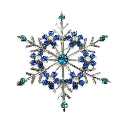 Diamante Encrusted Snowflake Brooch