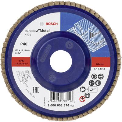 Bosch - Accessories 2608601274 X431 Fächerschleifscheibe Durchmesser 125 mm Bohrungs-Ø 22.33 mm