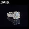 Echt 2 Karat 8mm Moissanite Hochzeit Ring Für Frauen 925 Sterling Silber Band D Farbe VVS Diamant