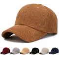 Frühling Herbst Cord Baseball Cap Unisex Vintage Baseball-Hut für Frauen Männer Kappe Außen