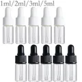 50PCS/1OOPCS Black White Empty Bottle Filled Clear Color Glass Essential Oil Bottle Strip Perfume