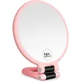 2/5/10x Magnifying Handheld Mirror Travel Folding Hand Held Mirror Double Sided Pedestal Makeup