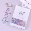 12PCS Cartoon Shape Paper Clips Notes DIY Bookmark Metal Binder Clips Notes Letter Paper Clips