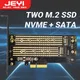 JEYI SK6 M.2 Dual M.2 PCIE 4.0 Adapter for NVMe / NGFF SSD NVME (m Key) and SATA (b Key) SSD to