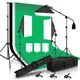 Photography Lighting Kit With 2x2M Photo Background Muslin Backdrops Softbox Light Stand Portable