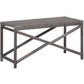 Banc de jardin Banquette de Jardin - Mobilier de jardin 80 cm Résine tressée Gris BV491212