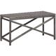 Design In - Banc de jardin Banquette de Jardin - Mobilier de jardin 80 cm Résine tressée Gris