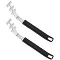 Grill grate lifter 2pcs Stainless Steel Grill Grate Lifters Barbecue Net Gripper Outdoor Grill Gripper