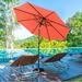 10-Foot Patio Umbrella | Outdoor Market Umbrella with Tilt Crank for Garden Deck and Sun Shade | Brand New