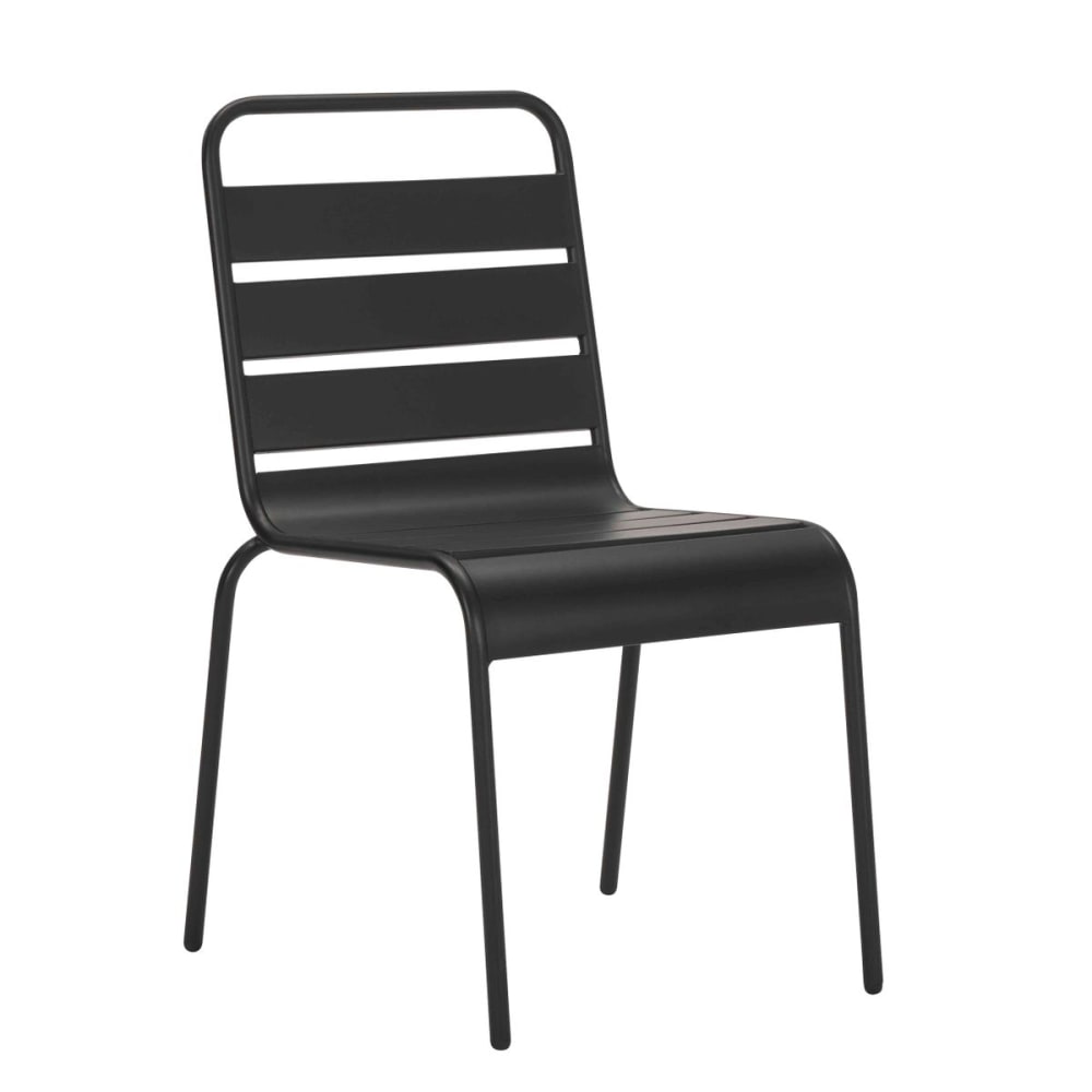 Chaise de jardin en métal noir