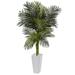 5' Golden Cane Artificial Palm Tree with White Tower Planter