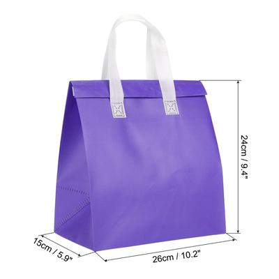 Insulated Take Away Bags, 25 Pcs Thermal Bags 9.4 x 5.9 x 10.2 Inch