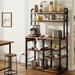 5-Tier Kitchen Bakers Rack Utility Storage Shelf Microwave Oven Stand Kitchen Stand with Hutch - 15.7"W x 35.4"L x 59.1"H