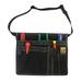 5-Pocket Single Side Tool Belt & Work Apron for Painters Small Tool Pouch for Carpenters and Builders - Durable Canvas Garden Tool Belt & Water Proof Waist Apron Utility Belt Women and Men - Black