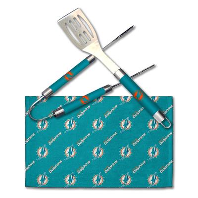 NFL Miami Dolphins 3 Piece BBQ Utensil Set - N/A