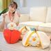 Adorable Duck Plush Toy - Zipper Design - Extra Soft - Fully Filled - Vivid Expressions - PP Cotton - 2-in-1 Reversible Heart Duck Plush Toy Cushion - for Kids