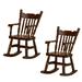 FUNNYFAIRYE 2Pcs Miniature Rocking Chair Dollhouse Rocking Chair Rope Seat For Children Baby