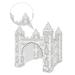 1 Set of Paper Colorizing 3D Castle Model Coloring DIY Coloring Puzzle