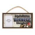 Bernese Mountain Dog Mix A Spoiled Rotten Bernese Mix Lives Here Wooden Dog Sign with Clear Insert for Your Pet Photo