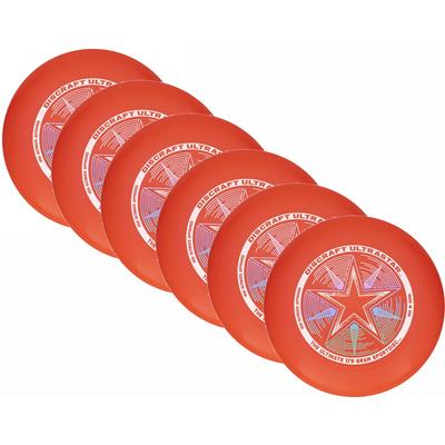 Discraft Ultra-Star 175g Ultimate Frisbee Disc Red 6 Pack