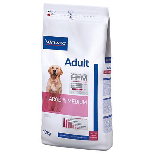 12kg Virbac Veterinary HPM Adult Dog Large & Medium Trockenfutter Hund