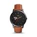 Men's Fossil Black/Brown Pierce College Raiders Minimalist Slim Light Brown Leather Watch