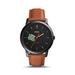 Men's Fossil Black/Brown New Jersey City Gothic Knights Minimalist Slim Light Brown Leather Watch