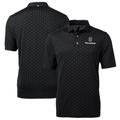 Men's Cutter & Buck Black PGA TOUR Volunteers Big Tall Virtue Eco Pique Tile Print Recycled Polo