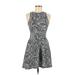 Aeropostale Casual Dress - Mini: Black Acid Wash Print Dresses - Women's Size Small