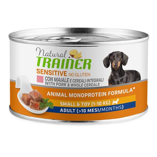 Sparpaket: 24x150g Natural Trainer Sensitive No Gluten Small & Toy Adult Schweinefleisch...