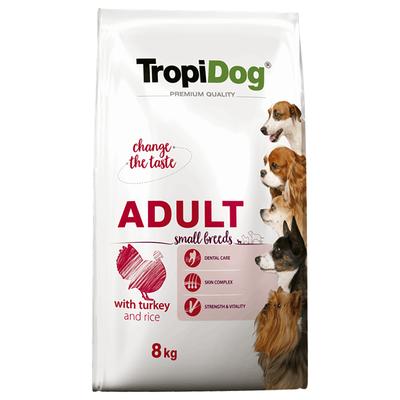 2x 8kg Tropidog Premium Adult Small Truthahn & Reis Hundefutter trocken