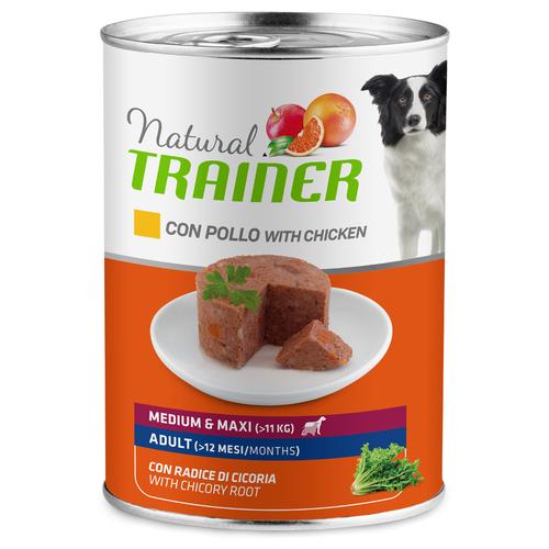 24 x 400 g Natural Trainer Medium & Maxi Adult Huhn Nassfutter Hund