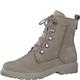 MARCO TOZZI Damen Stiefeletten zum Schnüren aus Leder Herbst, Braun (Taupe Nubuck), 40