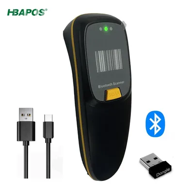 HBAPOS-Lecteur de codes-barres portable sans fil Bluetooth OJ QR Image PDF417 numérisation