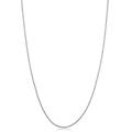 KoolJewelry 14k White Gold Rope Chain Pendant Necklace (0.9 mm, 24 inch)