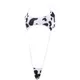 Lolita Kawaii noir blanc vache Mini dos nu Micro Bikini combinaison érotique sexe Costumes body