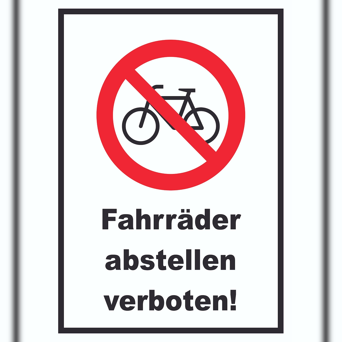 HB-Druck Fahrräder abstellen verboten Schild keine Räder anschliessen A1 (594x841mm) Image