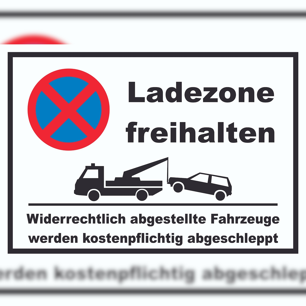 Parken verboten Ladezone freihalten Schild A2 (420x594 mm) Image