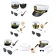 Chapeau de capitaine de Yacht lunettes de soleil d'aviateur chapeau de marin gants de capitaine