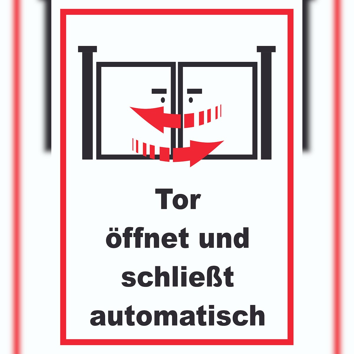 Tor öffnet und schließt automatisch Schild A0 (841x1189mm) Image