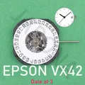 EPSON-Mouvement à quartz japonais VX42 E avec affichage du calendrier trois aiguilles en métal