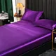 Juste de matelas en satin haut de gamme drap-housse bande élastique drap de lit double queen