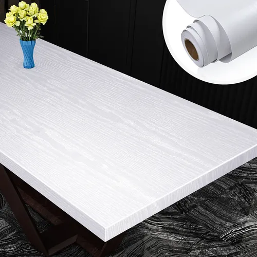 Rouleau de papier peint auto-adhésif en bois et vinyle, imperméable, décor de Contact, portes,