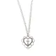 Collier pendentif à breloque croix coeur amour croix bijoux Filig123 design gothique tour de