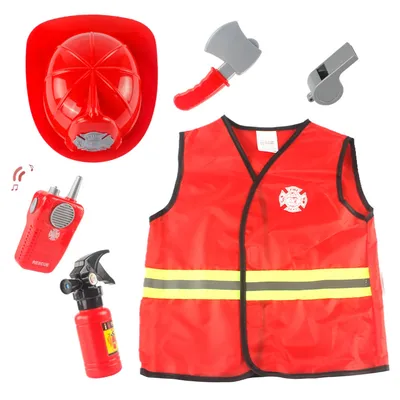 Costume de pompier confortable pour enfants jeu de rôle de pompier
