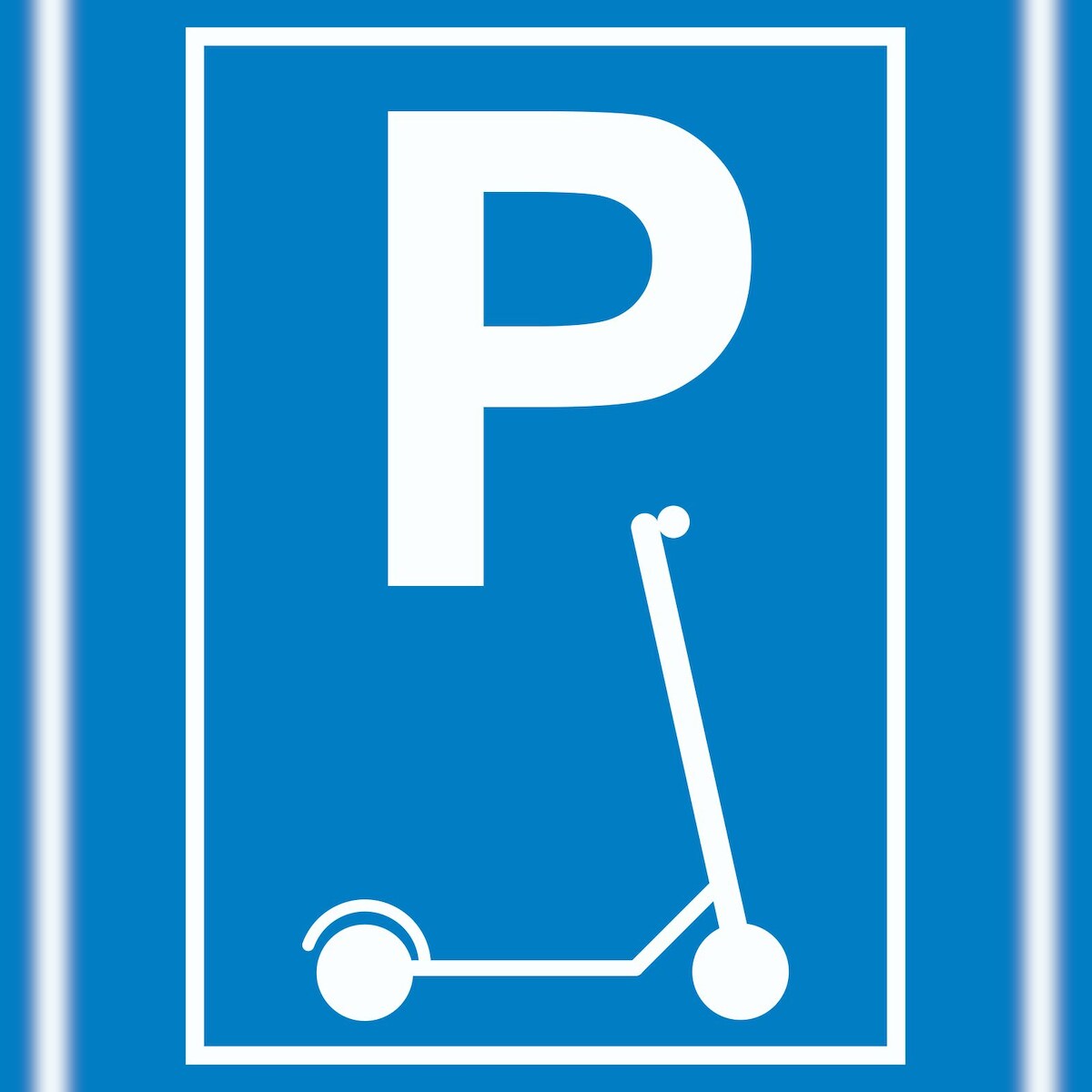 P Parkplatz E- Scooter Schild A0 (841x1189mm) Image