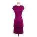 Love...ady Casual Dress - Bodycon: Purple Solid Dresses - Women's Size X-Small