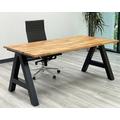 71" x 36" Solid Wood Desk with Metal A-Frame Base