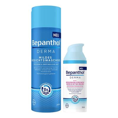 Bepanthol Derma mildes Gesichtswaschgel + regenerierende Gesichtscreme 1 St Set Image